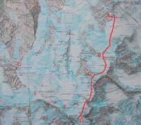Mont Blanc Route Map (Annotated)